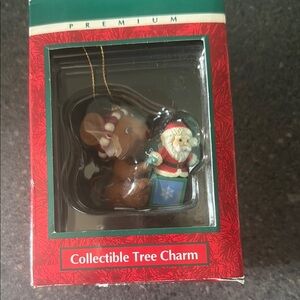 Vintage Trim A Home mouse and Santa Christmas Ornament in original box